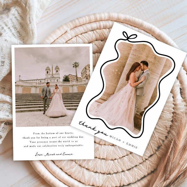 Carte de remerciements Mariage minimal (Créateur téléchargé)