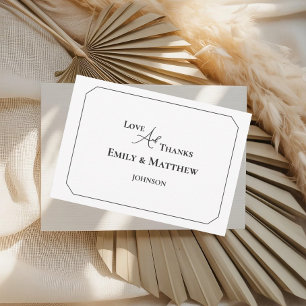 Carte de remerciements Mariage minimal avec code Q