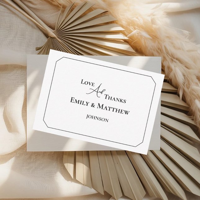 Carte de remerciements Mariage minimal avec code Q (Créateur téléchargé)