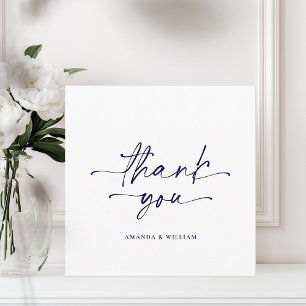 Carte de remerciements Mariage minimaliste