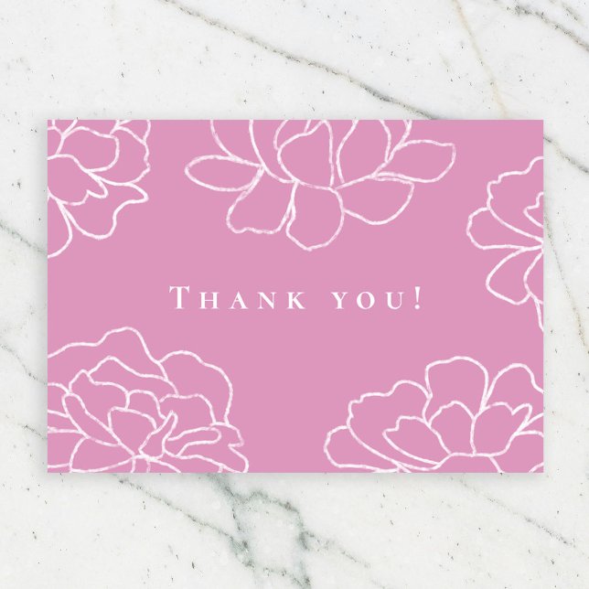 Carte de remerciements Mariage minimaliste Botaniq (Créateur téléchargé)