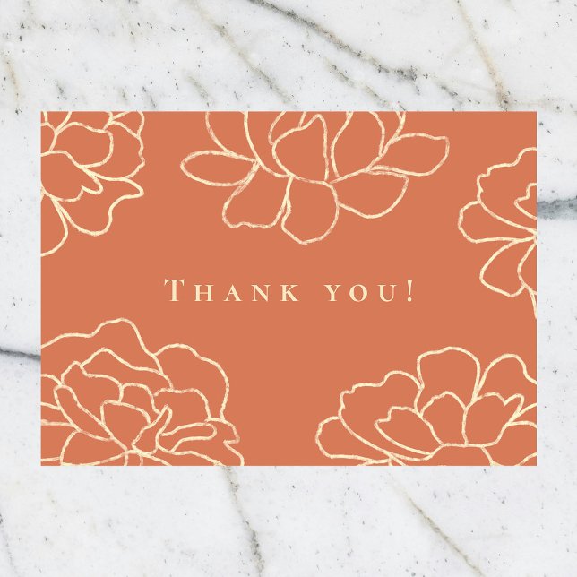 Carte de remerciements Mariage minimaliste Botaniq (Créateur téléchargé)