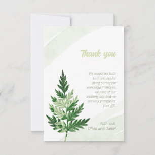 Carte de remerciements Mariage minimaliste de foun