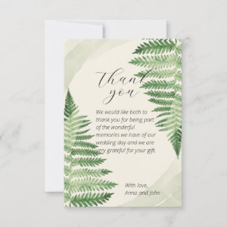 Carte de remerciements Mariage minimaliste de foun