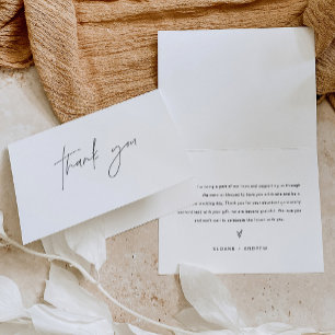 Carte de remerciements Mariage minimaliste HARLOW