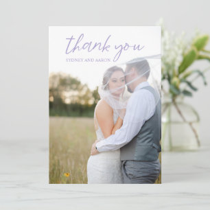 Carte De Remerciements Mariage Moderne de Sydney Lavender