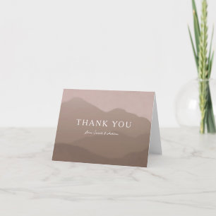 Carte de remerciements Mariage Mountain Range