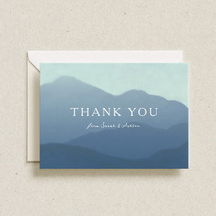 Carte de remerciements Mariage Mountain Range