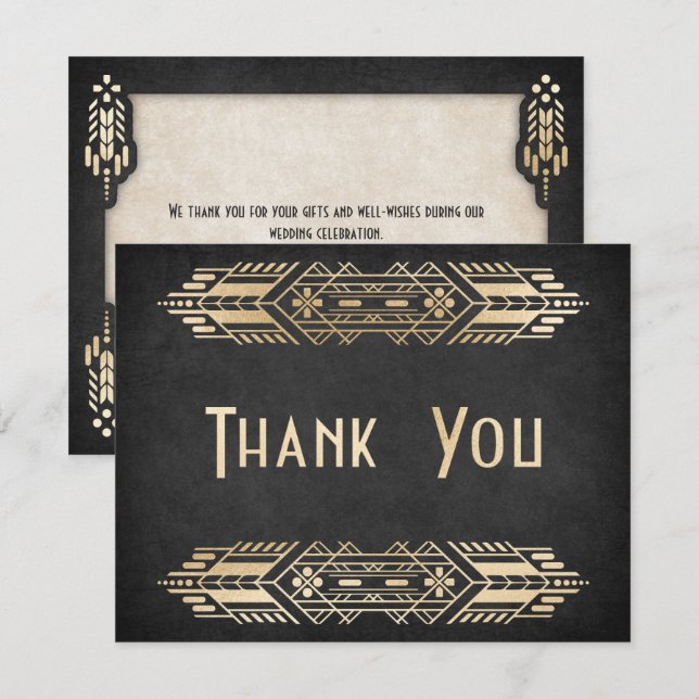 Carte De Remerciements Mariage noir Geek de jeu vidéo (Devant / Derrière)