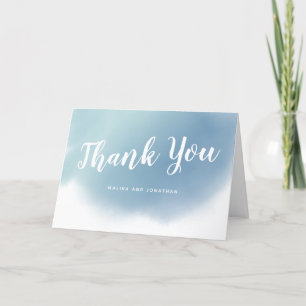Carte De Remerciements Mariage Ombre bleu Dusty