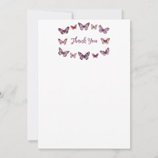 Carte De Remerciements Mariage Papillons Élégants Fête Prénuptiale SUR ME