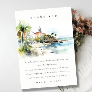 Carte De Remerciements Mariage Paysage Aquarelle à San Juan Porto Rico