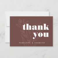 Mariage personnalisé Bold Rustic Brun Floral Art e