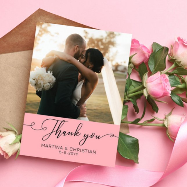 Carte De Remerciements Mariage photo (Créateur téléchargé)