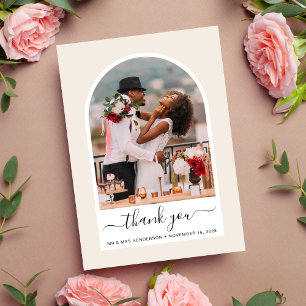 Carte De Remerciements Mariage photo Arched