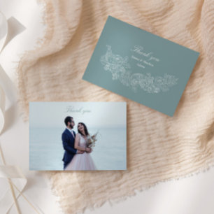Carte De Remerciements Mariage photo classique