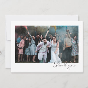 Carte De Remerciements Mariage photo de l'utilisateur de police de script