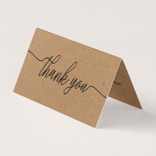 Carte de remerciements Mariage photo de script sim (Devant)