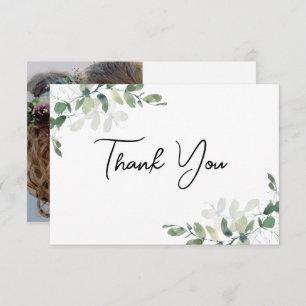 Carte De Remerciements Mariage photo Eucalyptus