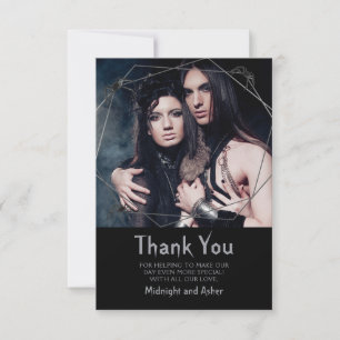 Carte De Remerciements Mariage photo Gothique Spiders
