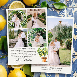 Carte De Remerciements Mariage photo Lemon Grove 5