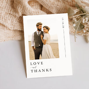 Carte De Remerciements Mariage photo minimaliste