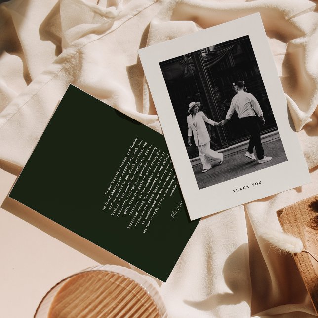 Carte De Remerciements Mariage photo minimaliste (Créateur téléchargé)