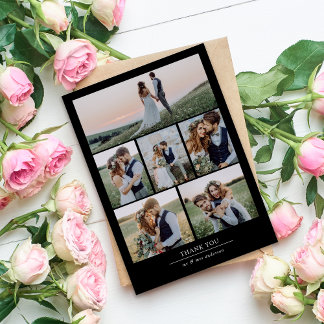 Carte De Remerciements Mariage photo minimaliste 7