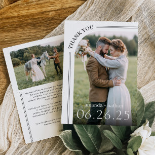 Carte De Remerciements Mariage photo moderne