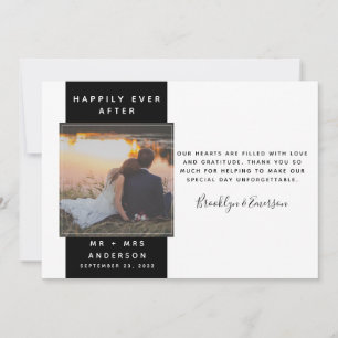 Carte De Remerciements Mariage photo moderne