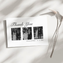 Mariage photo moderne noir et blanc trois