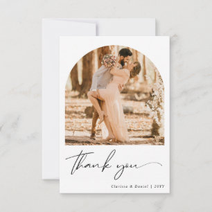 Carte de remerciements Mariage photo recto verso p