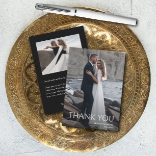 Carte De Remerciements Mariage photo simple