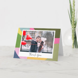 Carte De Remerciements Mariage photo Whimsical Modern Art Abstrait