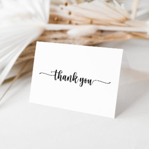 Carte de remerciements Mariage plié de calligraphi