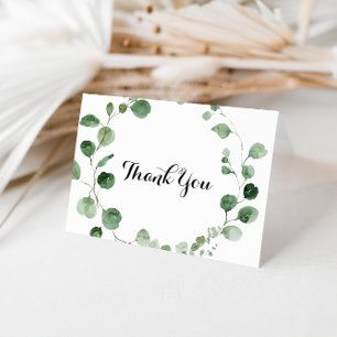 Carte de remerciements Mariage plié Eucalyptus