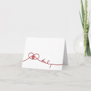 Carte de remerciements Mariage Red Double Happy