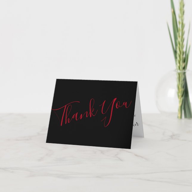 Carte De Remerciements Mariage Red Rose (Devant)