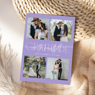 Carte De Remerciements Mariage Remerciements Sincères Multi Photo Lilas