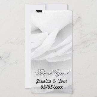 Carte De Remerciements Mariage rose noir et blanc