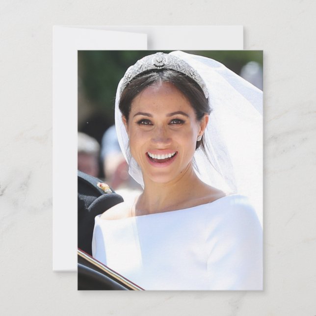 Carte De Remerciements Mariage Royal de Meghan Markle (Devant)