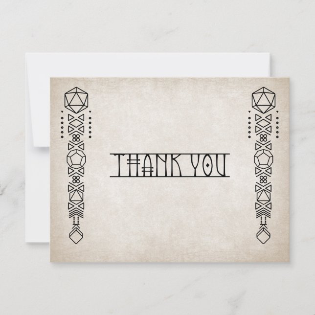 Carte De Remerciements Mariage RPG D20 (Devant)