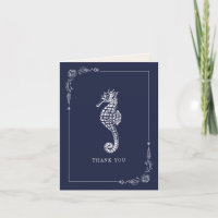 Mariage Rustique Seahorse Dark Blue Beach