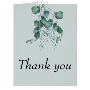 Carte de remerciements Mariage Sage Green Eucalypt