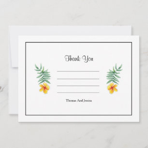 Carte de remerciements Mariage simple