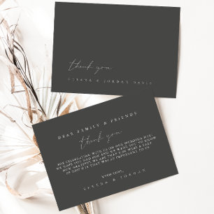 Carte de remerciements Mariage simple et moderne