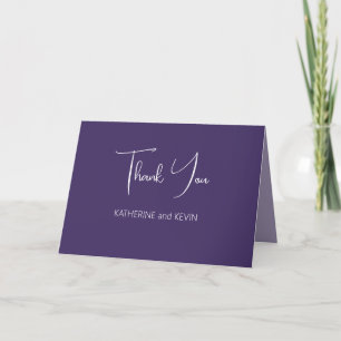 Carte de remerciements Mariage simple Lavender