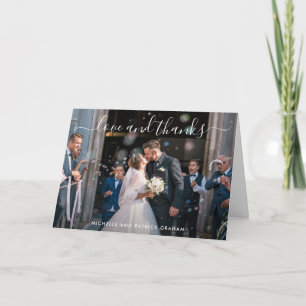 Carte De Remerciements Mariage simple photo Amour et Remerciements