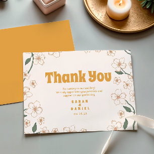 Carte De Remerciements Mariage super à la moutarde
