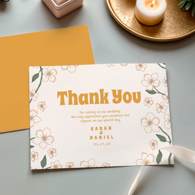 Carte De Remerciements Mariage super à la moutarde (Créateur téléchargé)